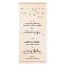 Eggshell Elegance Bröllop Menu