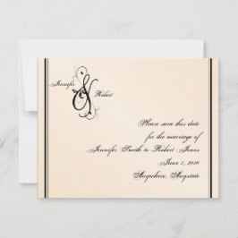 Eggshell Elegance Bröllop spara datum Datumet