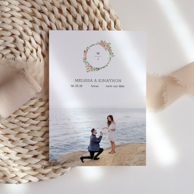 Eggshell- och  Blommigt - Spara datum Datumet (Skapare uppladdad)