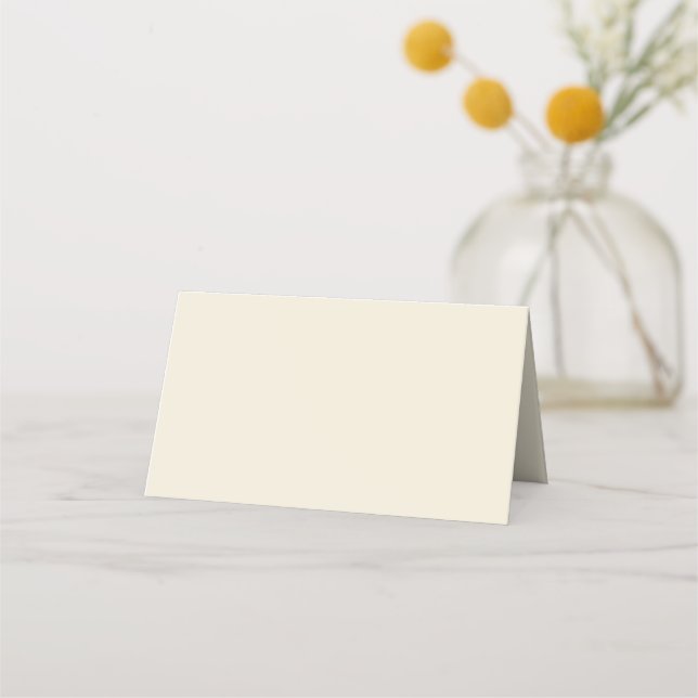 Eggshell Solid Färg Placeringskort (Framsida)