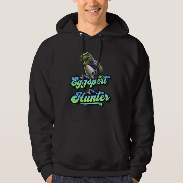 Eggspert Easter Eggs Hunter Easter Dinosaur Egg  1 Hoodie (Framsida)
