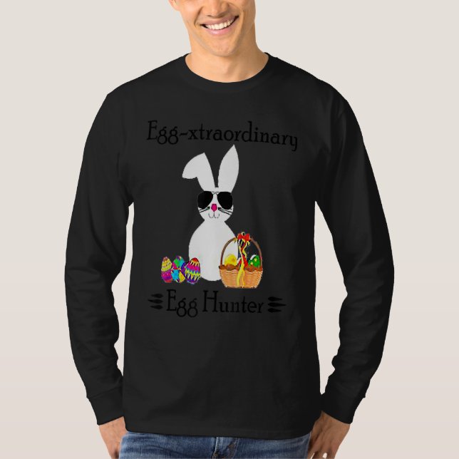 Eggspert Egg Hunter Påsk T Boy Coola Bunny P Shirt (Framsida)