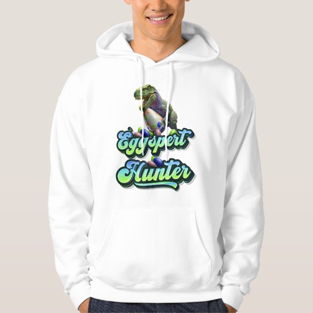 Eggspert Påskägg Hunter Påsk Dinosaur Egg Hoodie (Framsida)