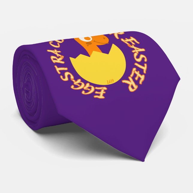 EGGSTRA CUTE FOR PÅSK lustig påsk dino-gåva Slips (Rullad)