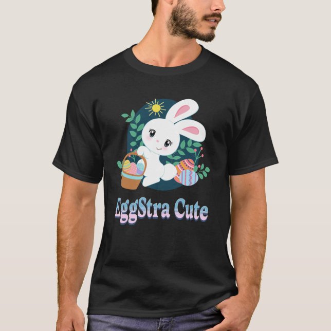 EggStra Cute Påsk Pun Say Påskhare Eggs G T Shirt (Framsida)