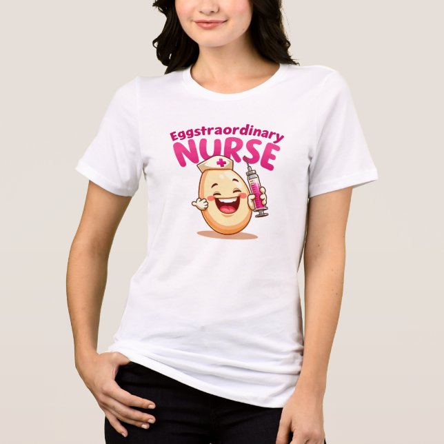 Eggstraordinär Nurse - Funny Påsk Nurse Pun T Shirt (Framsida)