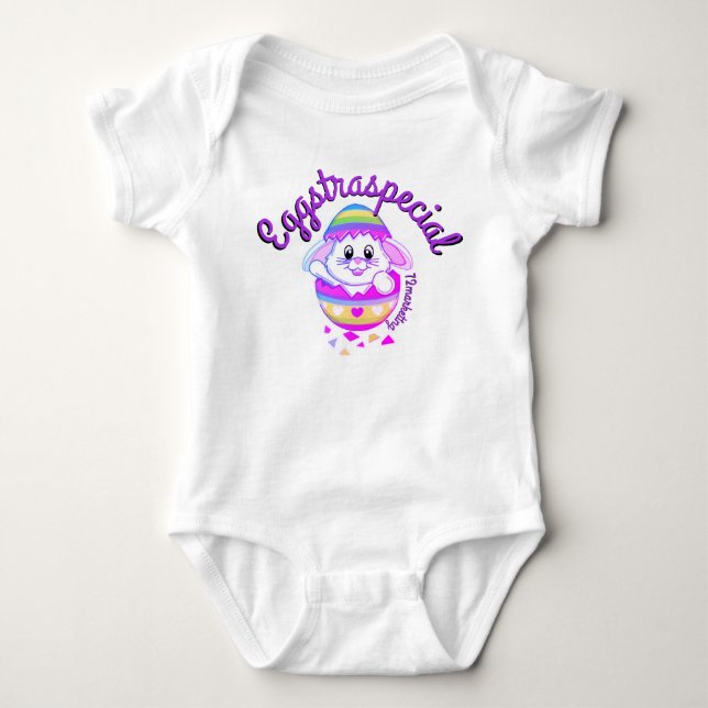 Eggstraspecial Bunny Påsk Flicka top infant Tröja (Framsida)