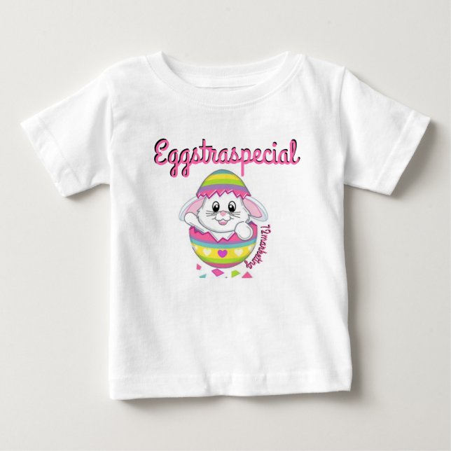 Eggstraspeical Bunny Påsk Flicka Shirt Vår T-shirt (Framsida)