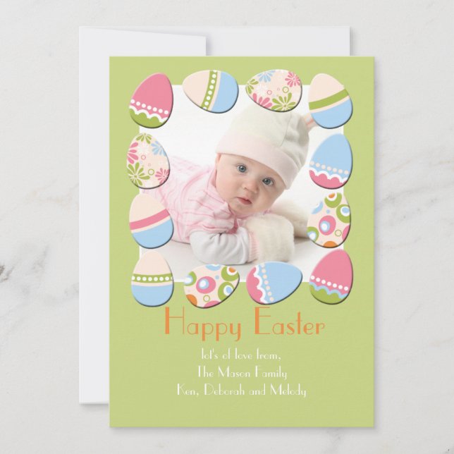 Eggstravaganza Photo Påsk Card Julkort (Framsida)