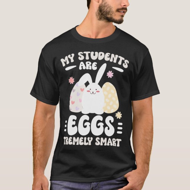 Eggstremely Smart Teacher Easter Bunny Teaching Ea T Shirt (Framsida)