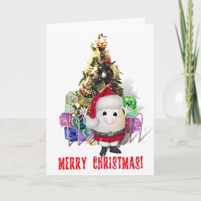 Eggstrordinarie Tomte Julägg Helgkort (Framsida)
