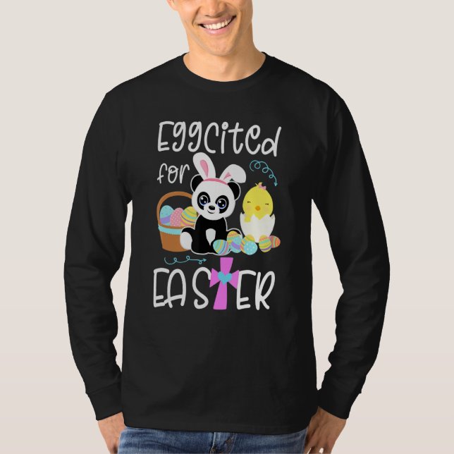 Eggted for Påskägg Panda Bunny Chick Funny Q T Shirt (Framsida)