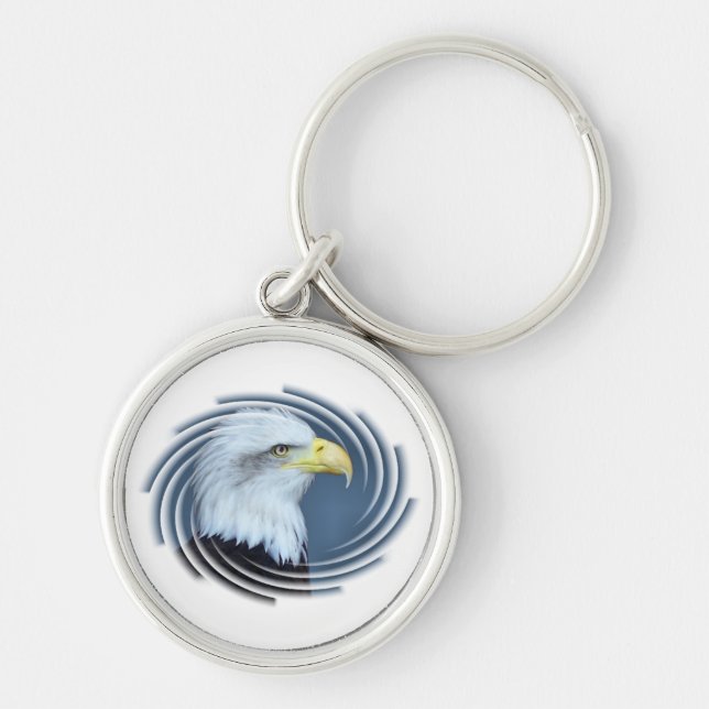 EGLE RUND SILVERFÄRGAD NYCKELRING (Framsidan)
