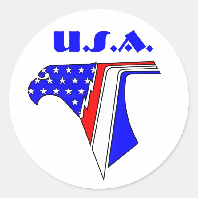 EGLE STARS, USA RUNT KLISTERMÄRKE (Framsida)