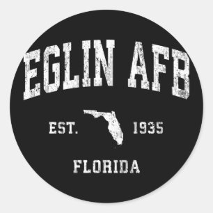 Eglin Afb Florida Fl Athletic Sports Runt Klistermärke