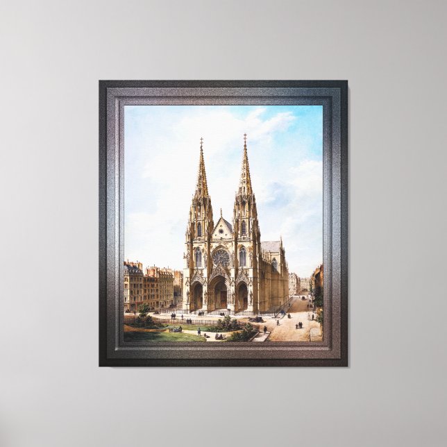 Église Sainte-Clotilde à Paris av Max Berthelin Canvastryck (Framsida)