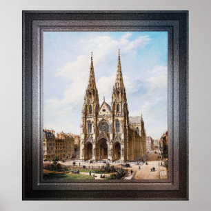 Église Sainte-Clotilde à Paris av Max Berthelin Poster