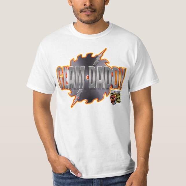 EGM Sawblade Glam Pappa T-Shirt (vit) (Framsida)
