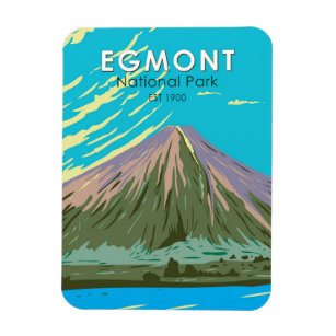 Egmont National Park New Zealand Vintage Magnet