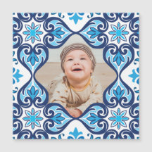 Egna bild, blå och vita Azulejos