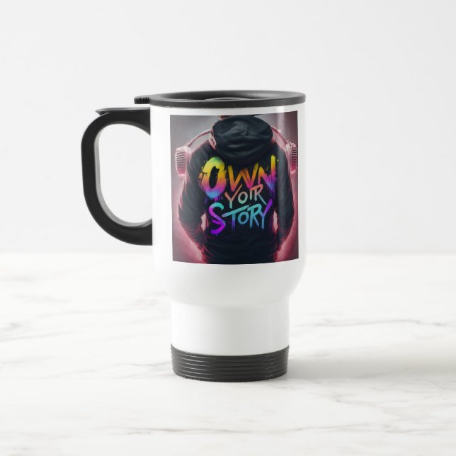 "Egna din historia" - "Travel Coffee Mug" Resemugg (Vänster)