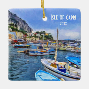 Egna fotoIsle of Capri Italien Europe Travel Julgransprydnad Keramik