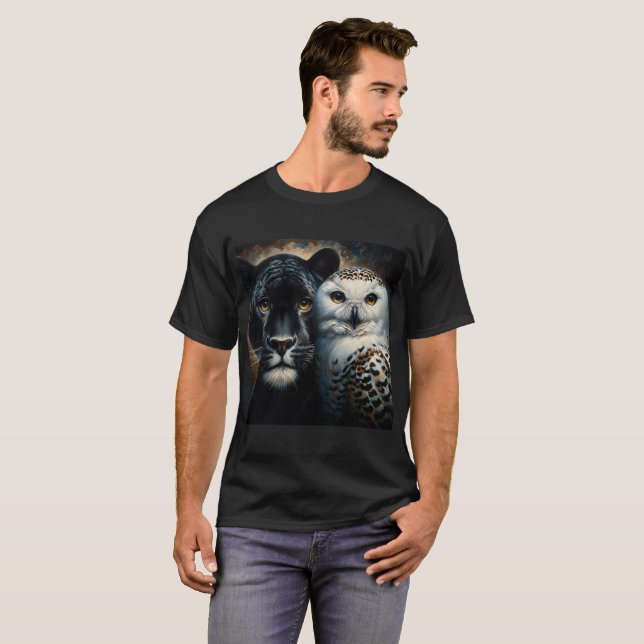 Egna och svarta Jaguar Art T Shirt (Hel framsida)