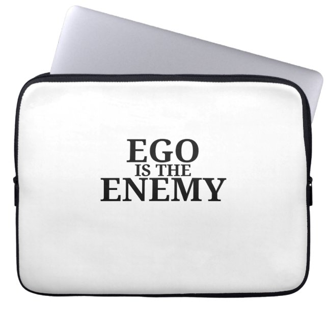 Ego är fienden Minimalistisk skrivmaskin Laptop Fodral (Framsidan)