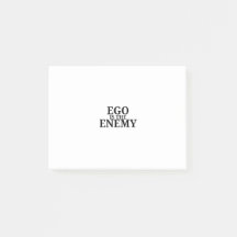 Ego är fienden Minimalistisk skrivmaskin Post-it 