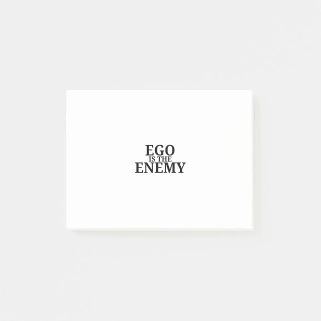 Ego är fienden Minimalistisk skrivmaskin Post-it  Block (Framsida)