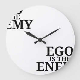 Ego är fienden minimalistisk skrivmaskin väggklock stor klocka