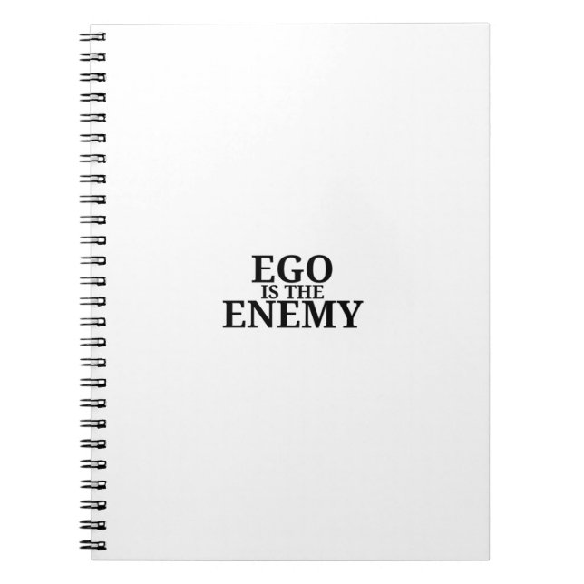 Ego är fienden Minimalistisk skrivmaskinsantecknin Anteckningsbok (Framsidan)