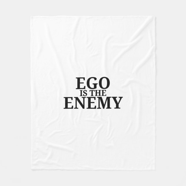 Ego är fienden minimalistisk skrivmaskinsfleece  fleecefilt (Framsidan)