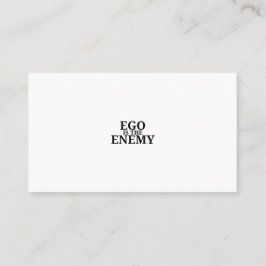 Ego Is The Enemy Minimalist Typewriter Business  Visitkort