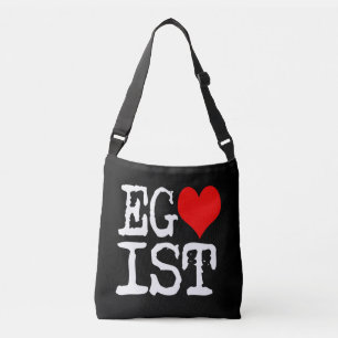 Egoist Red Heart Black Axelväska
