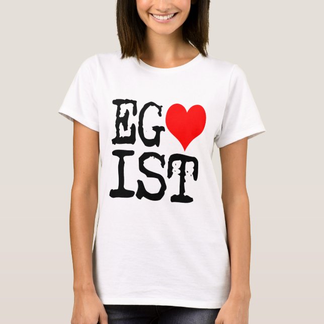 Egoist Red Heart T Shirt (Framsida)