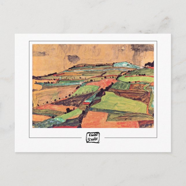 Egon Schiele #11-2 - Finkonstkort Vykort (Framsida)