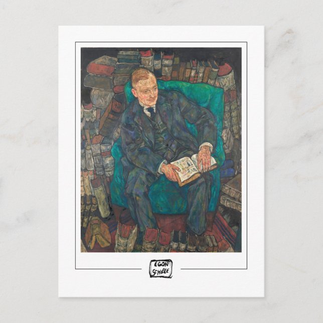 Egon Schiele #14-2 - Finkonstkort Vykort (Framsida)