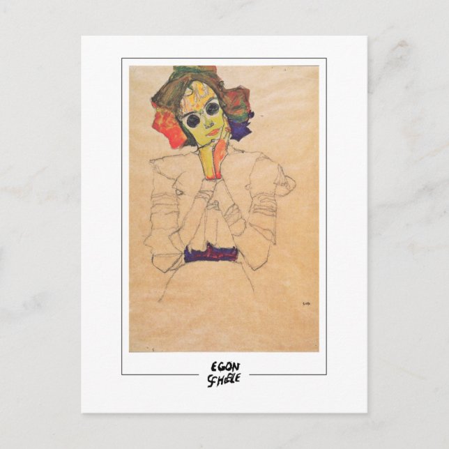 Egon Schiele #190-2 - Konst Vykort (Framsida)