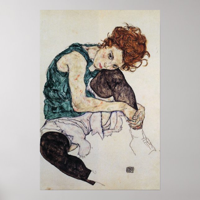 Egon Schiele, 1917, 16 W x 24 H Poster (Framsidan)