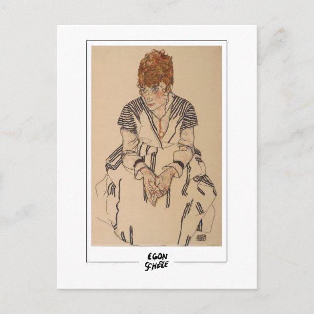 Egon Schiele #234 - Finkonst Vykort (Framsida)