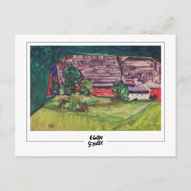 Egon Schiele #310-2 - Finkonst Vykort (Framsida)