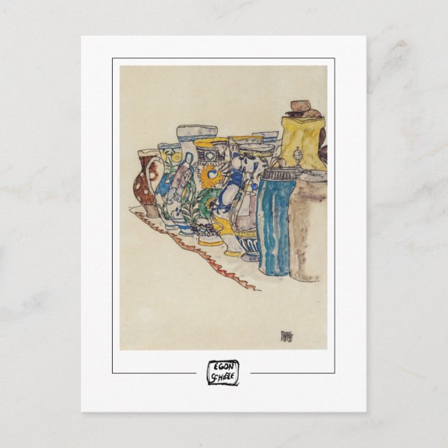 Egon Schiele #344-2 - Finkonst Postkort Vykort (Framsida)