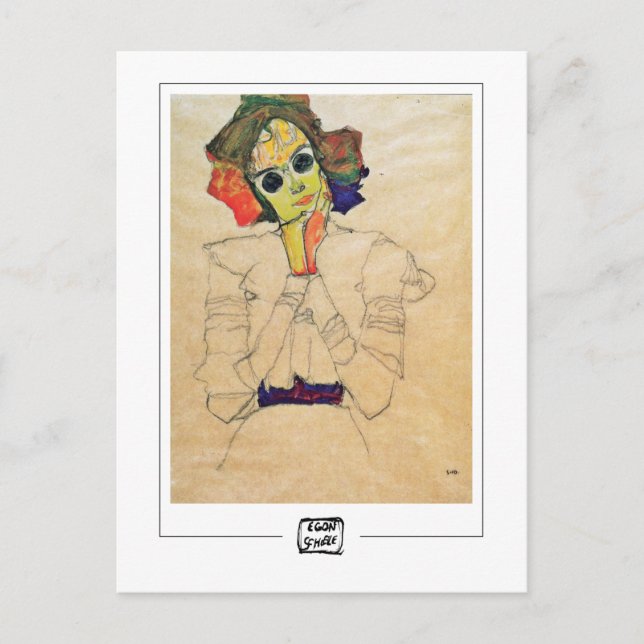 Egon Schiele #369-2 - Finkonstkort Vykort (Framsida)