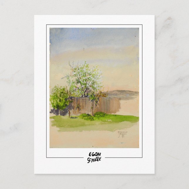 Egon Schiele #379-2 - Finkonst Vykort (Framsida)