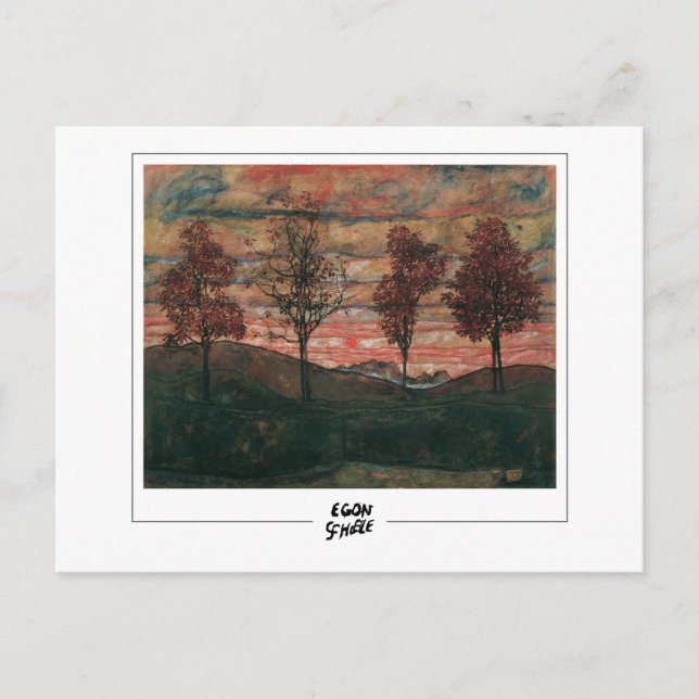 Egon Schiele #391-2 - Konst Vykort (Framsida)