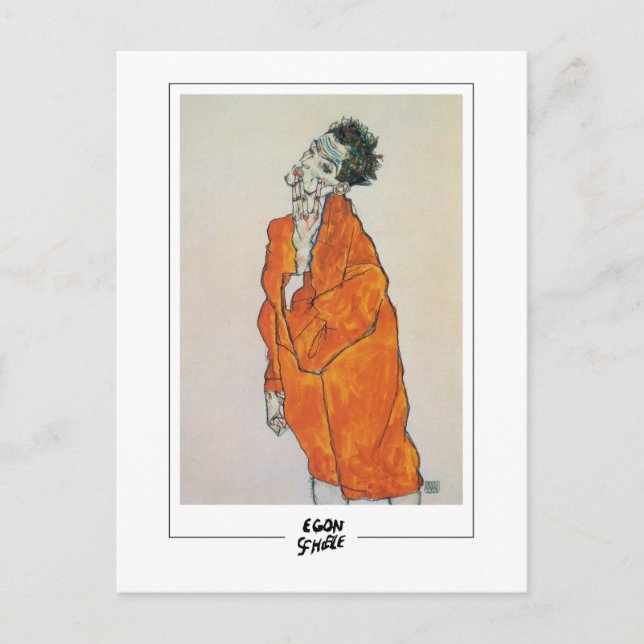Egon Schiele #424-2 - Finkonst Vykort (Framsida)