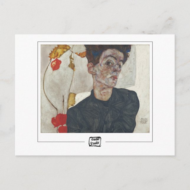 Egon Schiele #49-2 - Finkonstkort Vykort (Framsida)