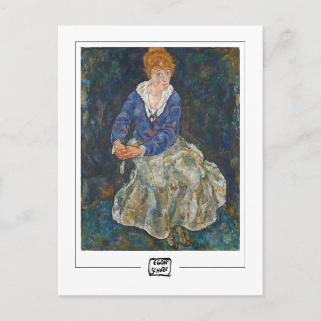 Egon Schiele #4 - Finkonstkort Vykort (Framsida)