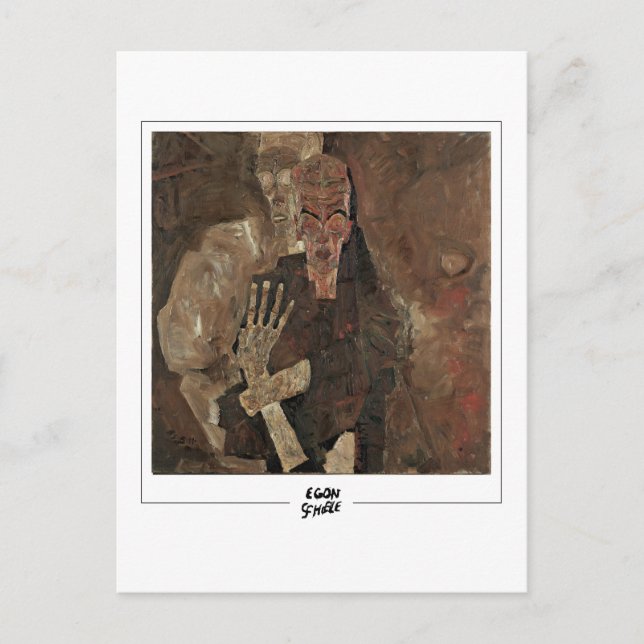 Egon Schiele #60-2 - Finkonst Vykort (Framsida)